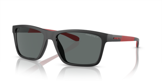 Arnette AN4328U Middlemist Sunglasses in 275381 Black / Dark Grey Polarized lens