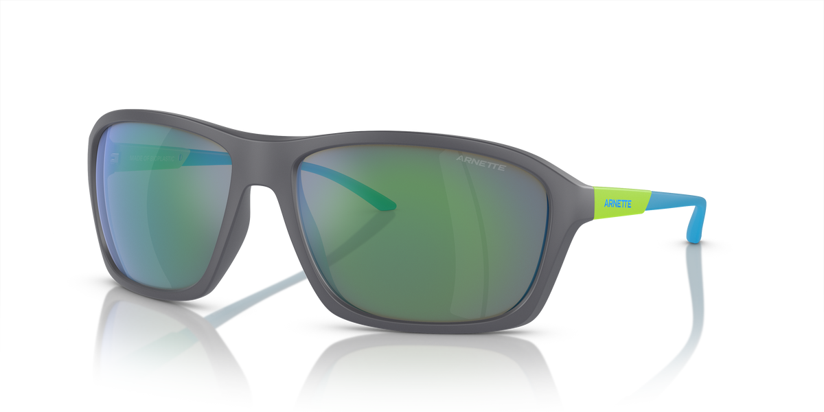 Arnette AN4329 Nitewish Sunglasses in 28538N Matte Light Grey / Blue/Green lens