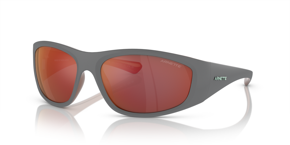 Arnette AN4331 Ilum Sunglasses in 29256Q Matte Grey/Alumina Bronze / Grey Mirror Orange/Yellow lens