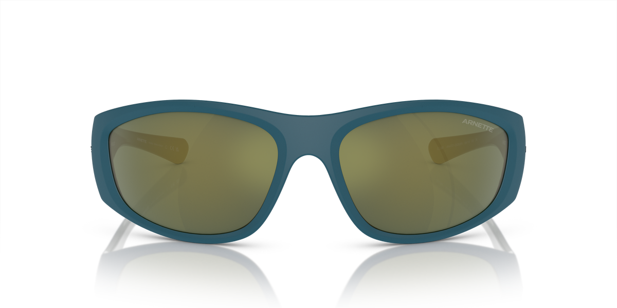 Arnette AN4331 Ilum Sunglasses in 29266R Matte Blue/Alumina Emerald / Dark Green Mirror Petrol lens, front view