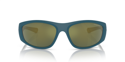 Arnette AN4331 Ilum Sunglasses in 29266R Matte Blue/Alumina Emerald / Dark Green Mirror Petrol lens, front view