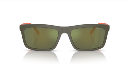 Arnette AN4333 Hypno 2.0 Sunglasses in 28541W Matte Military Green / Clear lens, front view