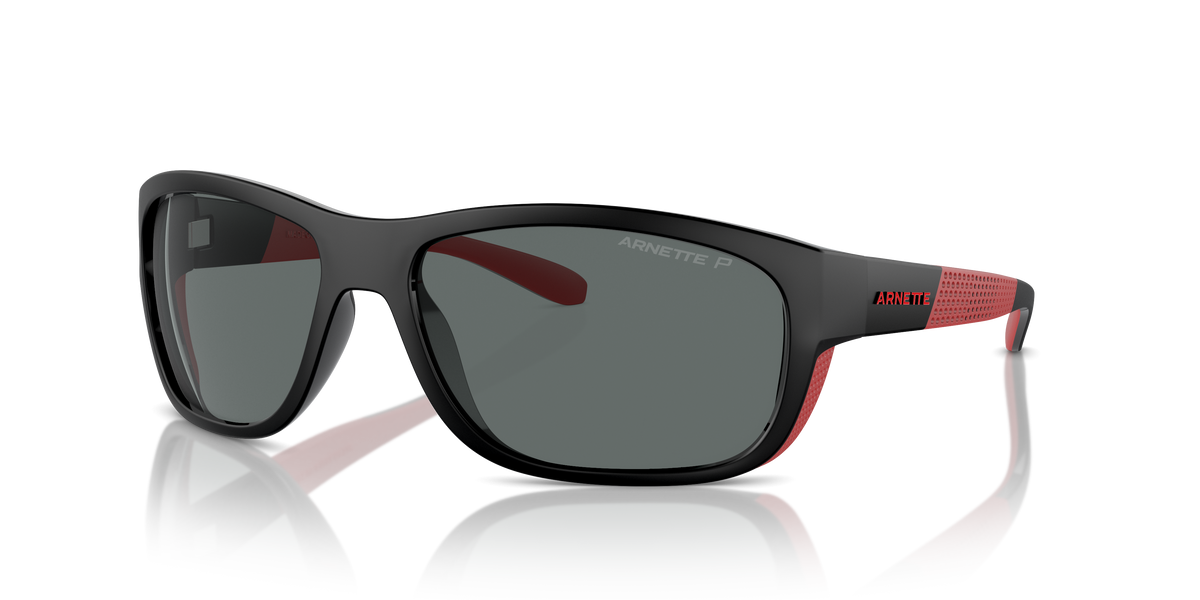 Arnette AN4337 Floresta Sunglasses in 275381 Black/Red Matte/Shiny / Dark Grey Polarized lens