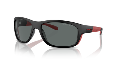Arnette AN4337 Floresta Sunglasses in 275381 Black/Red Matte/Shiny / Dark Grey Polarized lens