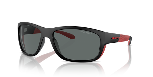 Arnette AN4337 Floresta Sunglasses in 275381 Black/Red Matte/Shiny / Dark Grey Polarized lens