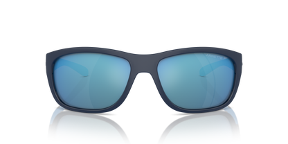 Arnette AN4337 Floresta Sunglasses in 275422 Dark Blue/Lt Blue Matte/Shiny / Dark Grey Mirror Water Polarized lens, front view