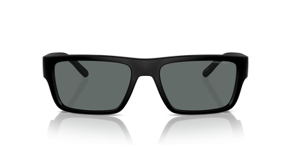 Arnette AN4338 Phoxer Sunglasses in 290081 Matte Recycled Black / Polarized Dark Grey lens, front view