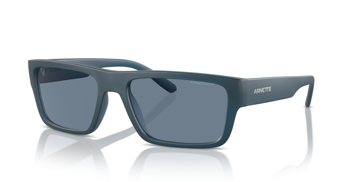Arnette AN4338 Phoxer Sunglasses in 29012V Frosted Blue / Polarized Dark Blue lens