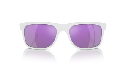 Arnette AN4341 Khim Sunglasses in 27794V White / Grey Mirror Violet lens, front view