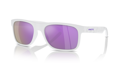 Arnette AN4341 Khim Sunglasses in 27794V White / Grey Mirror Violet lens