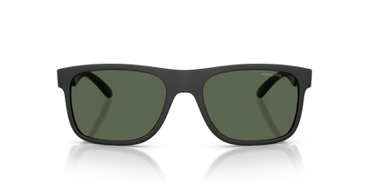 Arnette AN4341 Khim Sunglasses in 290071 Black Matte/Shiny / Dark Green lens, front view