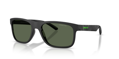 Arnette AN4341 Khim Sunglasses in 290071 Black Matte/Shiny / Dark Green lens