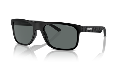 Arnette AN4341 Khim Sunglasses in 290081 Recycled Black / Polarized Grey lens