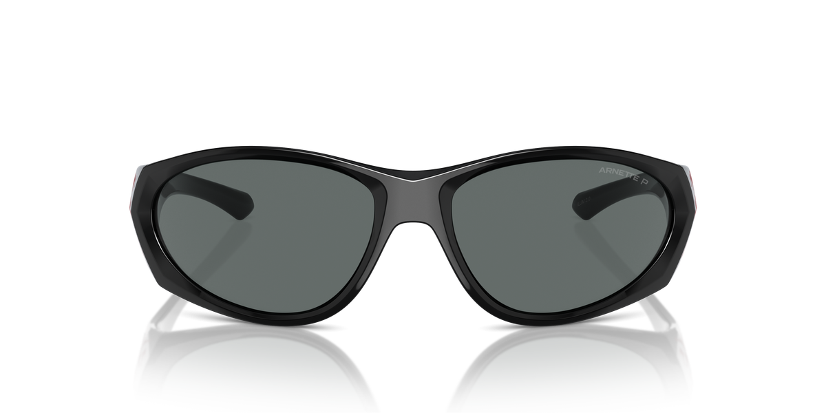 Arnette AN4342 Ilum 2.0 Sunglasses in 294681 Black/Red Flames / Dark Grey Polarized lens, front view