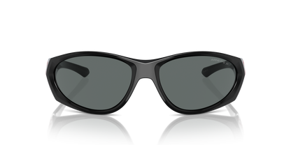 Arnette AN4342 Ilum 2.0 Sunglasses in 294681 Black/Red Flames / Dark Grey Polarized lens, front view