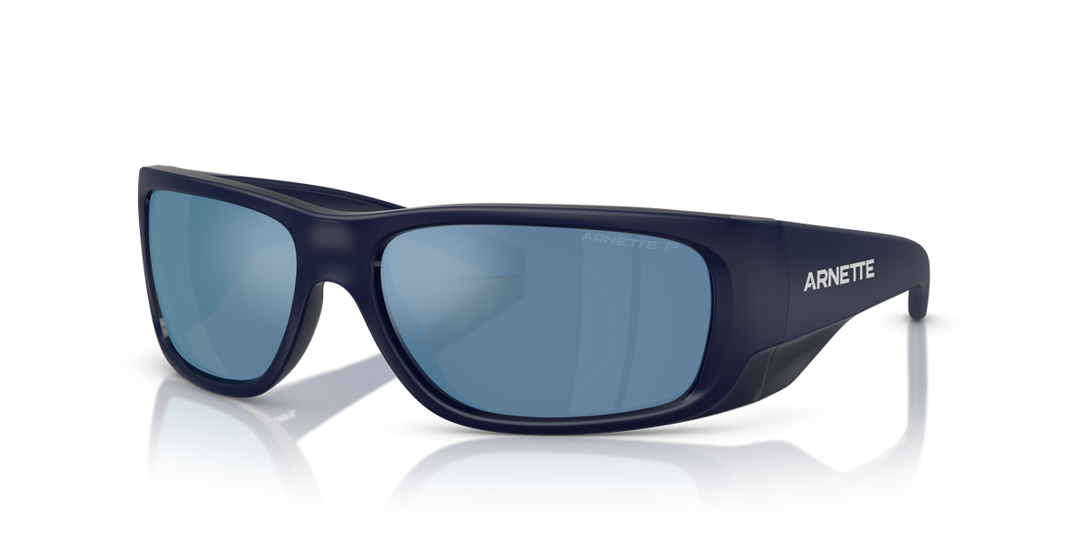 Arnette AN4345 Flipside Sunglasses in 275922 Dark Blue Matt Top Shiny / Dark Grey Mirror Water Polarized lens
