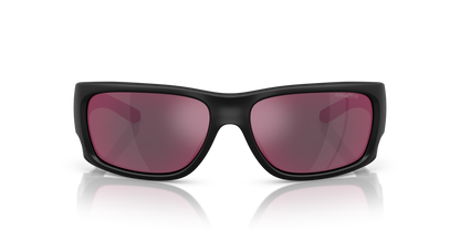 Arnette AN4345 Flipside Sunglasses in 29006Q Black Matt Top/Shiny / Grey Mirror Orange/Yellow lens, front view