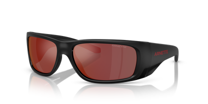 Arnette AN4345 Flipside Sunglasses in 29006Q Black Matt Top/Shiny / Grey Mirror Orange/Yellow lens