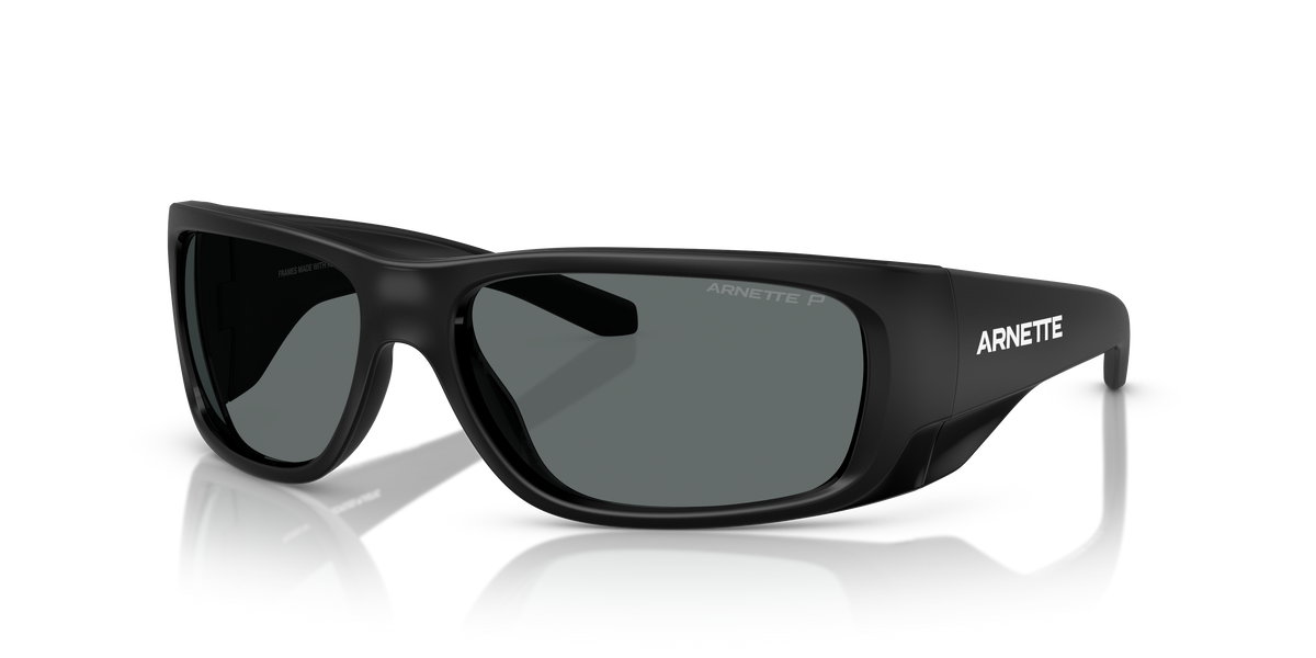 Arnette AN4345 Flipside Sunglasses in 290081 Black Matt Top/Shiny / Polarized Grey lens