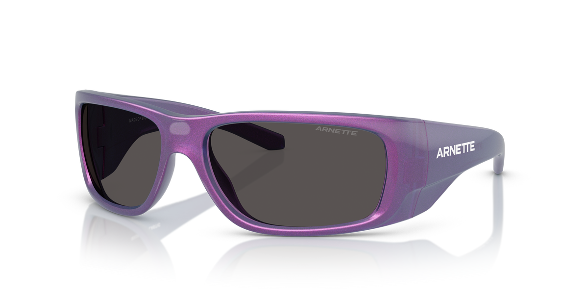 Arnette AN4345 Flipside Sunglasses in 296287 Metallic Burgundy / Dark Grey lens