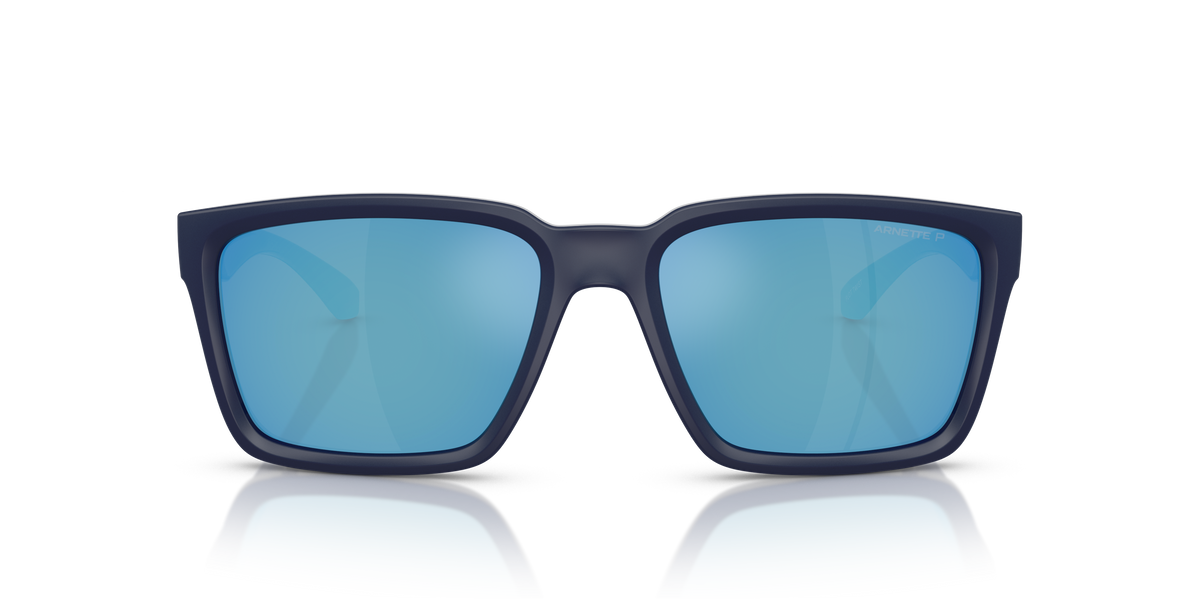 Arnette AN4346 Plot Twist Sunglasses in 275922 Dark Blue Top Matt/Shiny / Dark Grey Mirror Water Polarized lens, front view