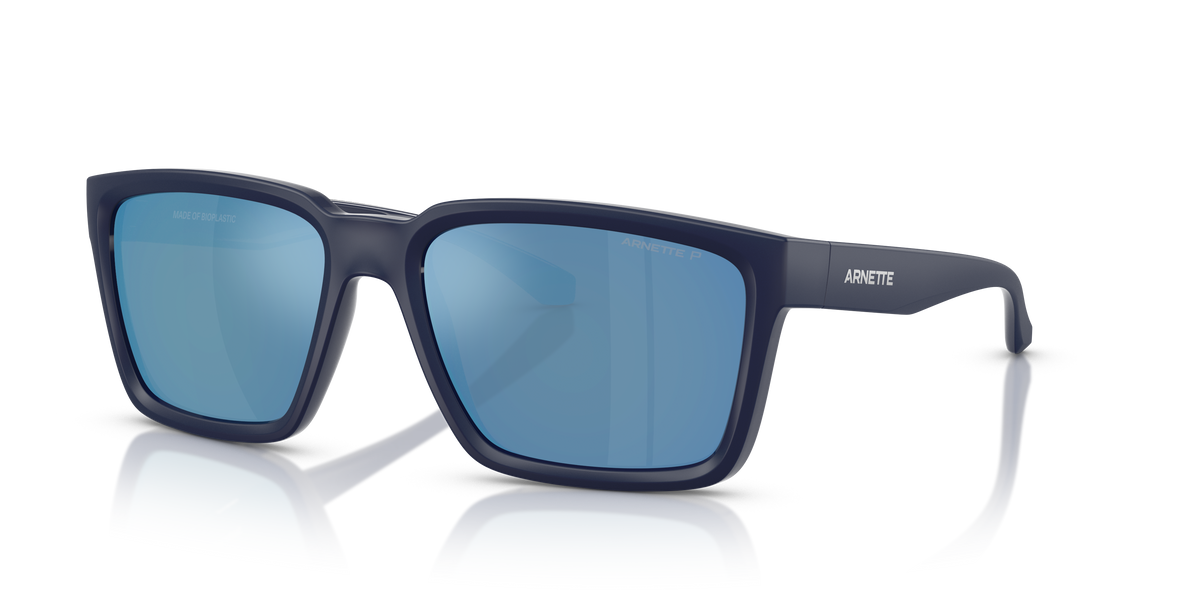 Arnette AN4346 Plot Twist Sunglasses in 275922 Dark Blue Top Matt/Shiny / Dark Grey Mirror Water Polarized lens