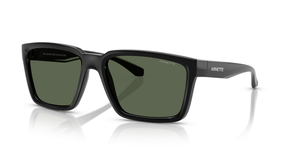 Arnette AN4346 Plot Twist Sunglasses in 290071 Recycled Black / Dark Green lens