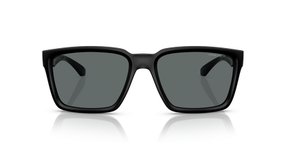 Arnette AN4346 Plot Twist Sunglasses in 290081 Black Matt Top/Shiny / Polarized Grey lens, front view