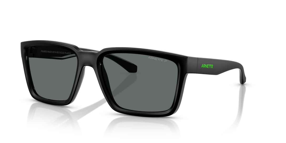 Arnette AN4346 Plot Twist Sunglasses in 290081 Black Matt Top/Shiny / Polarized Grey lens