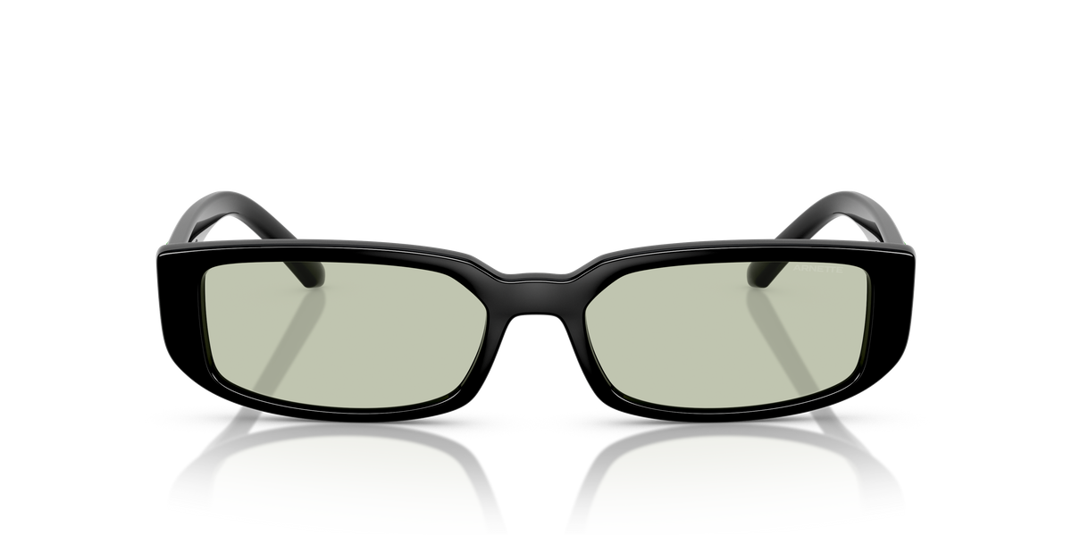Arnette AN4348 Jet Sunglasses in 2753/2 Shiny Black / Light Green lens, front view
