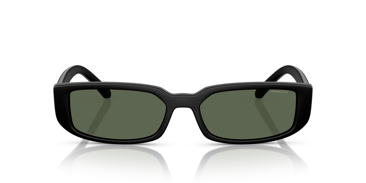 Arnette AN4348 Jet Sunglasses in 275871 Matte Black / Dark Green lens, front view