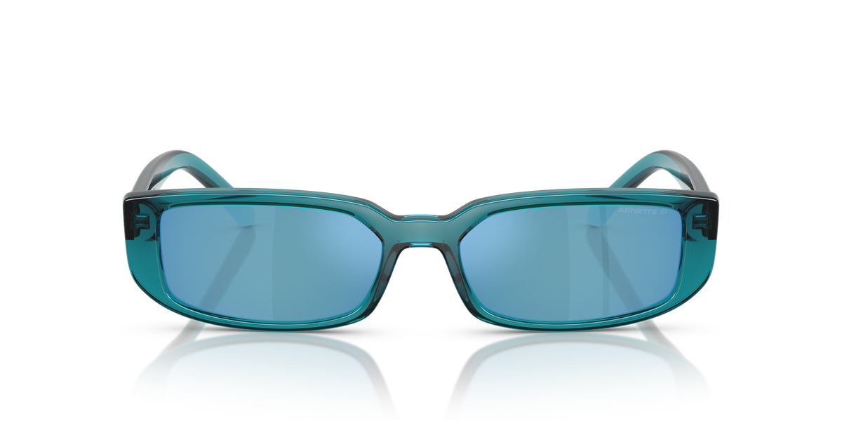 Arnette AN4348 Jet Sunglasses in 296822 Transparent Blue / Dark Grey Mirror Water Polarized lens, front view