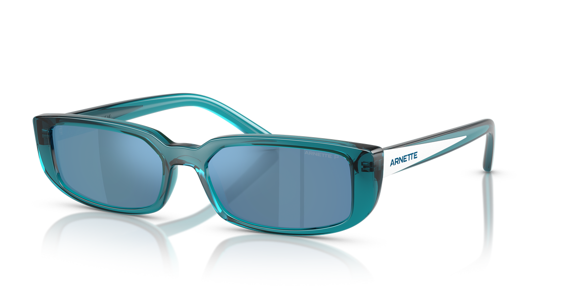 Arnette AN4348 Jet Sunglasses in 296822 Transparent Blue / Dark Grey Mirror Water Polarized lens