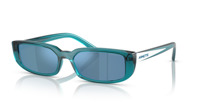 Arnette AN4348 Jet Sunglasses in 296822 Transparent Blue / Dark Grey Mirror Water Polarized lens