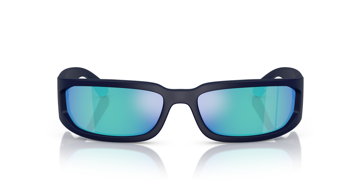 Arnette AN4349 Smaze Sunglasses in 275925 Matte Dark Blue / Light Green Mirror Blue lens, front view