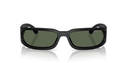 Arnette AN4349 Smaze Sunglasses in 290071 Matte Black / Dark Green lens, front view