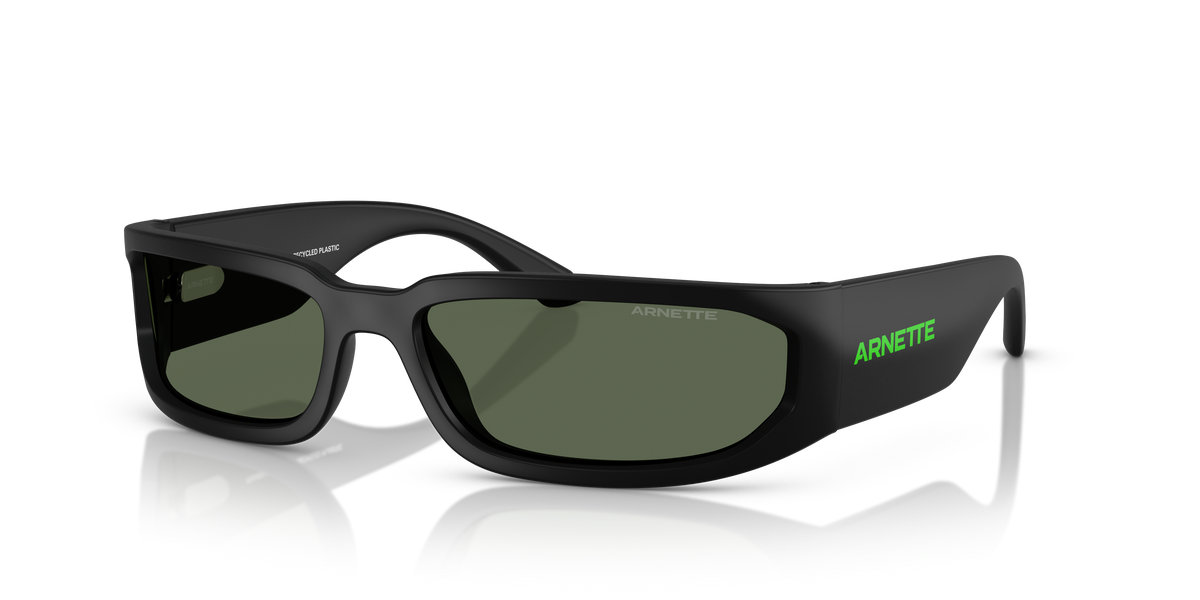 Arnette AN4349 Smaze Sunglasses in 290071 Matte Black / Dark Green lens