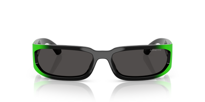 Arnette AN4349 Smaze Sunglasses in 297387 Black Gradient Gekko Green / Dark Grey lens, front view