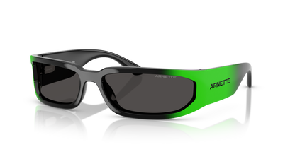 Arnette AN4349 Smaze Sunglasses in 297387 Black Gradient Gekko Green / Dark Grey lens
