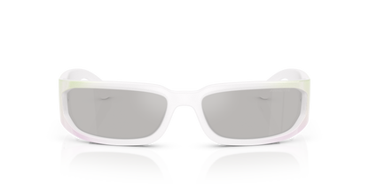 Arnette AN4349 Smaze Sunglasses in 29746G Opalescent White Gradient / Light Grey Mirror Silver lens, front view
