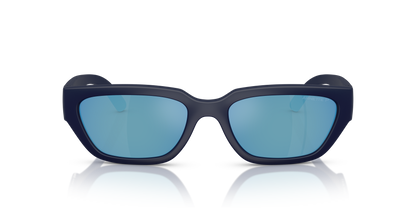 Arnette AN4350 Curbside Sunglasses in 275922 Matte Dark Blue / Dark Grey Mirror Water Polarized lens, front view
