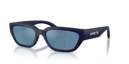 Arnette AN4350 Curbside Sunglasses in 275922 Matte Dark Blue / Dark Grey Mirror Water Polarized lens
