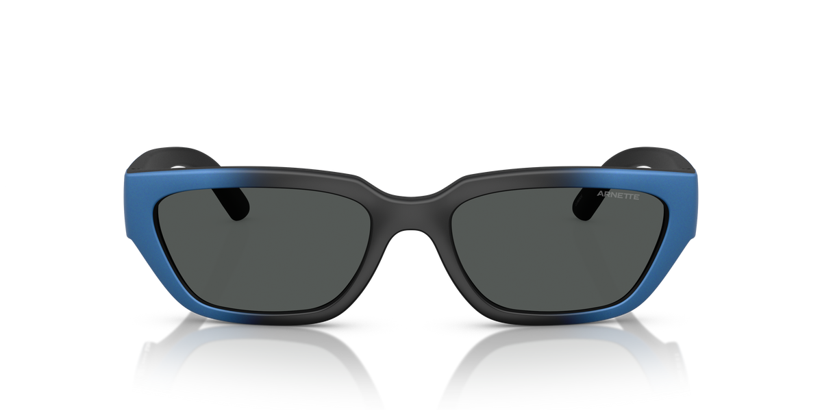 Arnette AN4350 Curbside Sunglasses in 297587 Matt Black Gradient Blue / Dark Grey lens, front view