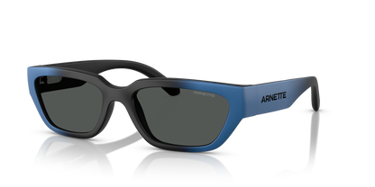 Arnette AN4350 Curbside Sunglasses in 297587 Matt Black Gradient Blue / Dark Grey lens