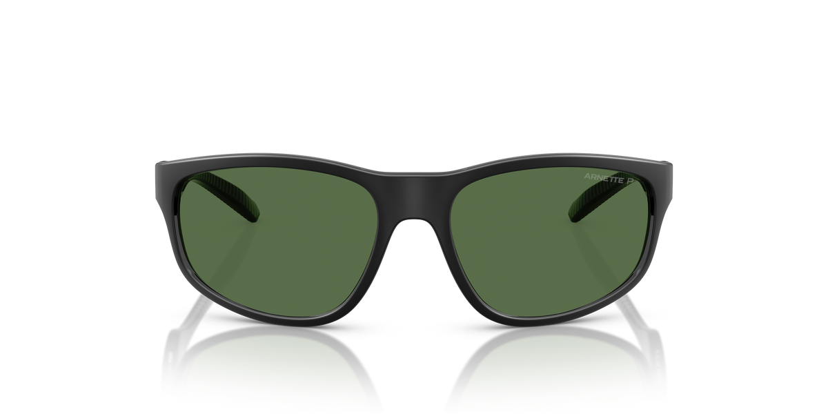 Arnette AN4351 E.z. Kids' Sunglasses in 29672P Transparent Grey Matt/Shiny / Polarized Green lens, front view