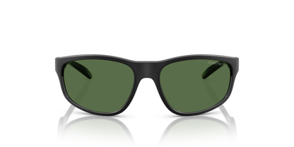Arnette AN4351 E.z. Kids' Sunglasses in 29672P Transparent Grey Matt/Shiny / Polarized Green lens, front view