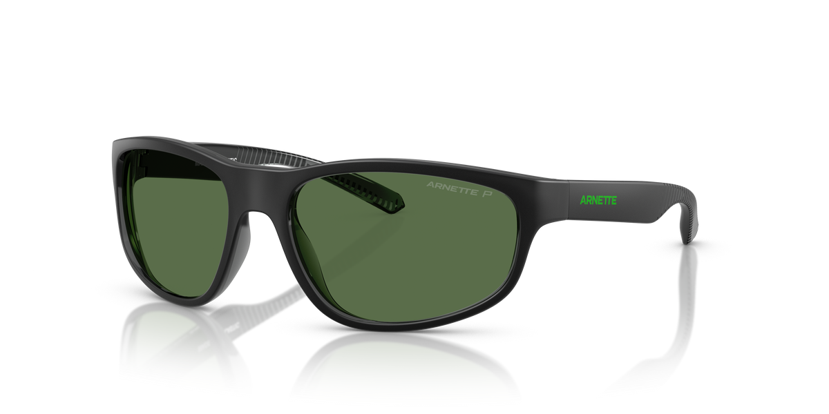 Arnette AN4351 E.z. Kids' Sunglasses in 29672P Transparent Grey Matt/Shiny / Polarized Green lens