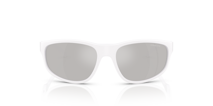 Arnette AN4351 E.z. Kids' Sunglasses in 29776G Opal White Matt/Shiny / Light Grey Mirror Silver lens, front view