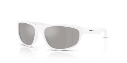 Arnette AN4351 E.z. Kids' Sunglasses in 29776G Opal White Matt/Shiny / Light Grey Mirror Silver lens
