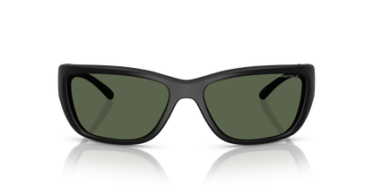 Arnette AN4353 Bubblewrap Sunglasses in 29009A Matte Black / Polarized Dark Green lens, front view